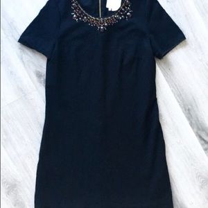 Kate Spade Black Jeweled Shift Dress